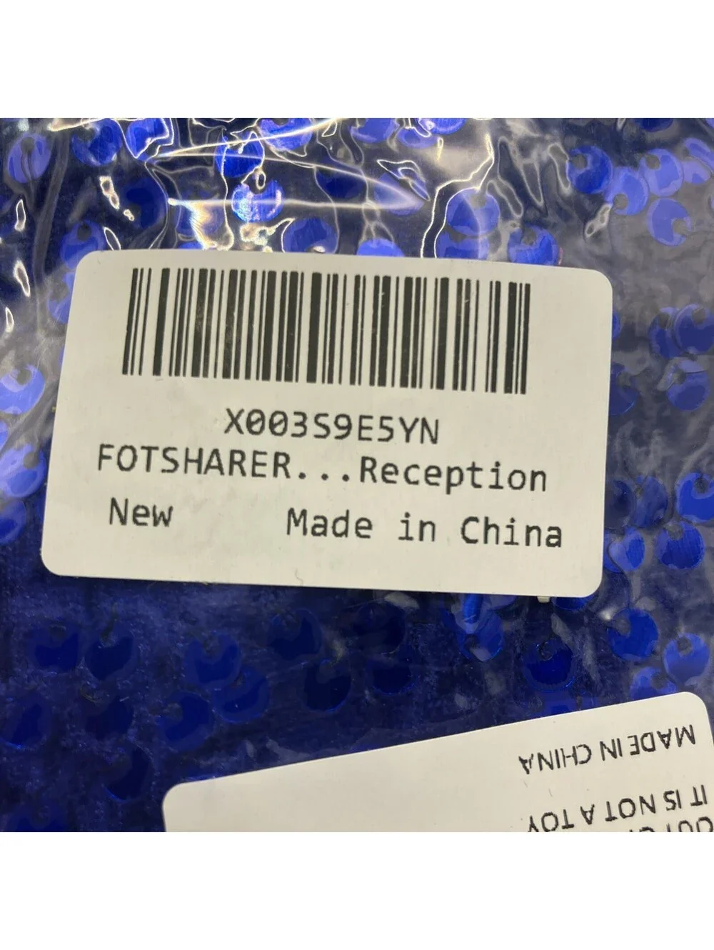 FOTSHARER Sequin Fabric by The Yard Royal Blue 2 Yards New